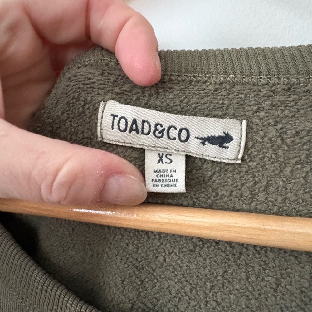 XS Toad & Co. Army Green Epiq Long-Sleeve Hemp Cotton Sweater Dress - Picture 4 of 7